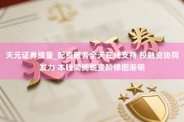天元证券缩量_配资服务全天在线支持 投融资协同发力 本钱阛阓蜕变阶梯图渐明
